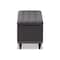 Baxton Studio Kaylee Grey Upholstered Button-Tufting Storage Ottoman Bench 128-7055 - alternate 3